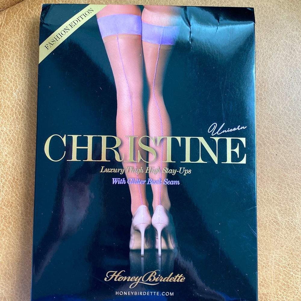 Christine Honey Birdette Unicorn luxury thigh high stay-ups- large